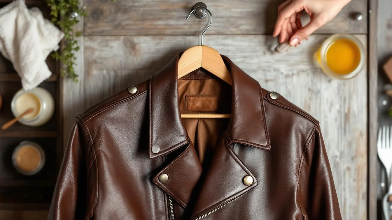 Kein Wasser noch Seife, dieser Trick pflegt die Lederjacke mühelos